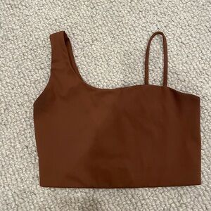 Brown One-Shoulder Women's Top